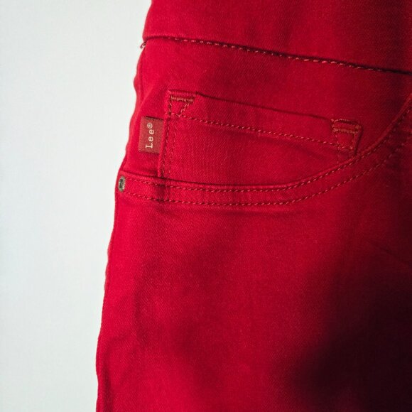 Lee Red Women's Sculpting Slim Fit Slim Leg Pull On Jean Size 14 NWT - Picture 6 of 9
